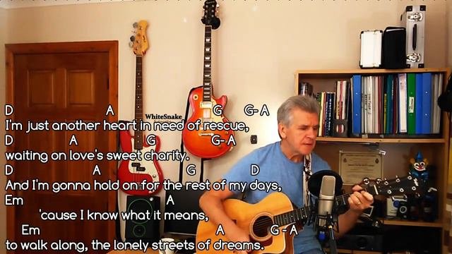 Here I Go Again  - Whitesnake (Pub Version)  - 🎸Guitar - 🎵Chords & Lyrics 🇬🇧 Cover- By Steve.B