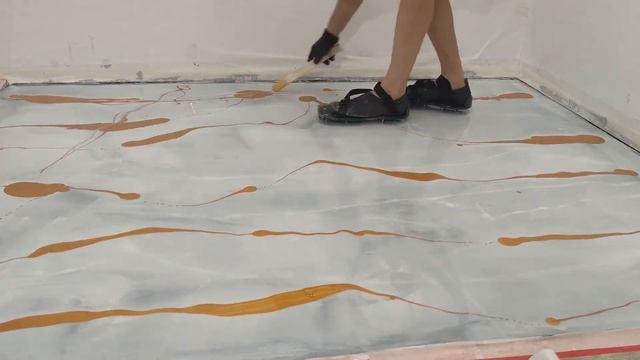 Эпоксидный глянцевый пол с новой смолой Metally Epoxy. Набор №37.