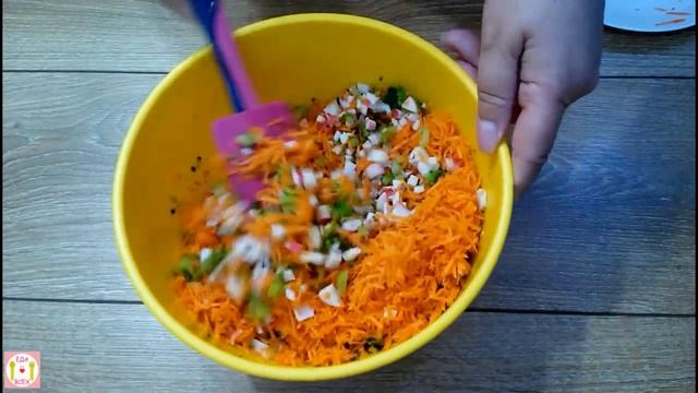 Салат из БРОККОЛИ с крабовыми палочками