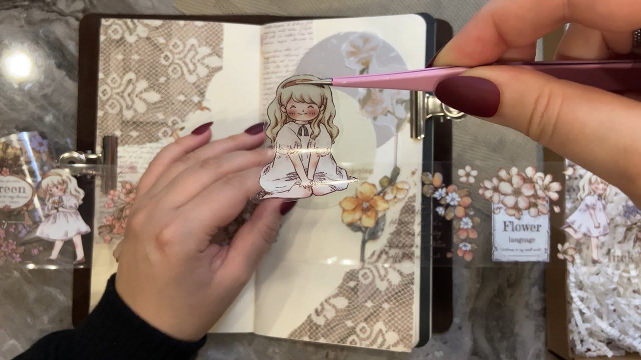 | ASMR for sleep | Vintage Journaling | No talking | Journal decoration | Relaxation 16 смотреть онлайн