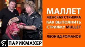Маллет женская стрижка. Как выполнить стрижку Mullet. Выполняет стилист Леонид Романов.