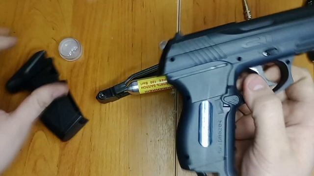 Как правильно установить перезаправляемый балончик на примере МР654 смотреть онлайн