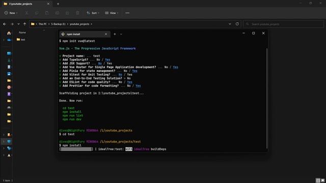 Creating a new VueJS 3 Project