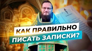 Как правильно писать записки? Священник Антоний Русакевич