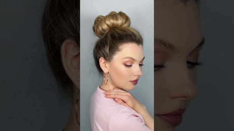 Big Volume Hair Bun ⬆️ watch full video tutorial  #highbun #perfecthair #hairhacks