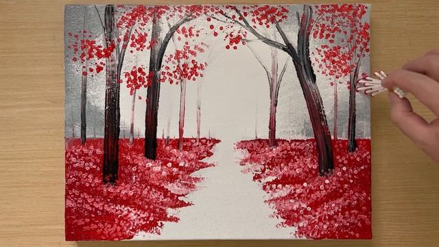 How to Paint Walking in the Rain / Acrylic Painting Technique смотреть онлайн