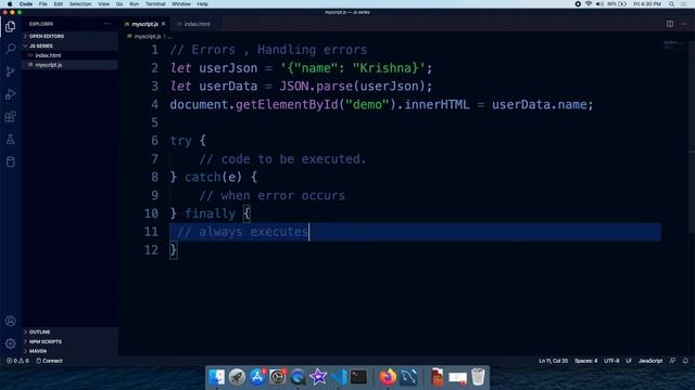 16 Errors, Error Handling | JavaScript Malayalam tutorials