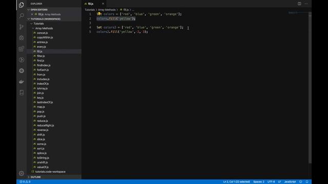 fill() - JavaScript Array Methods