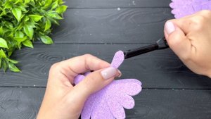 Как сделать Цветы из фоамирана Flores de Fomi Goma EVA