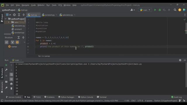 Python type conversion and iteration control statements