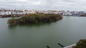 Хмельницкий, октябрь 2021 года.  Парк имени Чекмана.  Река Южный Буг. Видео с DJI MINI 2
