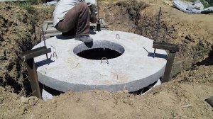 как опустить бетонную плиту без крана (короткая версия)