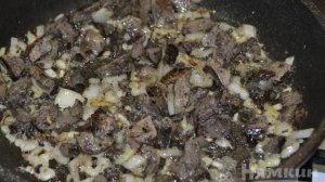 Рис с куриной печенью