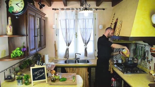 Спагетти с зелёным молодым перчиком Фриарелли, спаржа, пендолини
