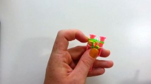 Лотос браслет из резинок на рогатке Bracelet Lotus rainbow loom bands DIY