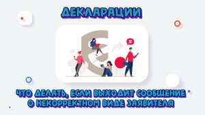 Сервис регистрации деклараций. Что делать, если выходит сообщение о некорректном виде заявителя?