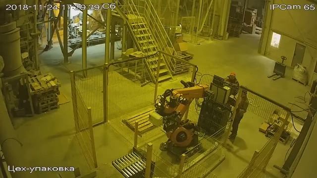 Паллетирование мешков с сухими строительными смесями