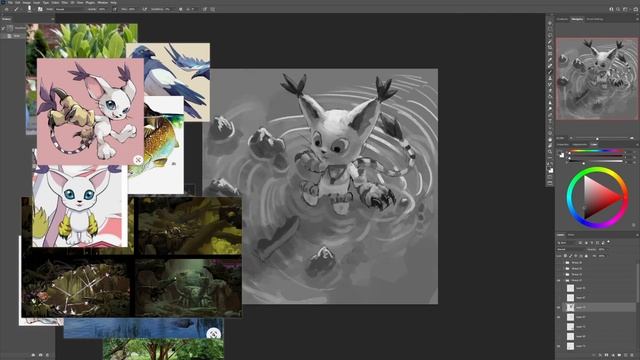 Tailmon on vacation | Photoshop смотреть онлайн