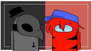 forever with you meme - among us oc- ((black x red))