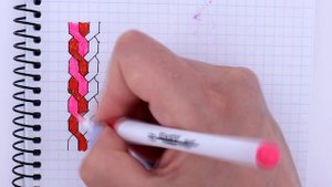 УЗОРЫ КОСИЧКИ по клеточкам для ЛД Ч.1 (ЛИЧНОГО ДНЕВНИКА)