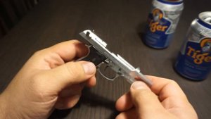 Shooting miniature Beretta M92