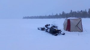 Зимняя рыбалка на верхнетуломском водохранилище.