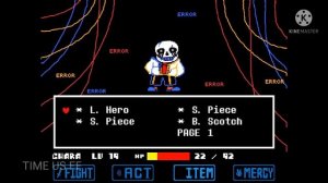 FIGHT FATAL!ERROR404 SANS //UNDERTALE FANGAME