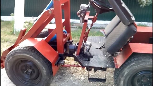 Установка ДВИГАТЕЛЯ и ПРОВЕРКА ХОДОВОЙ // Мини-погрузчик 4х4 // 3 часть смотреть онлайн