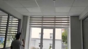Рулонные шторы Зебра на проем, ткань зебра СТАНДАРТ темно серый