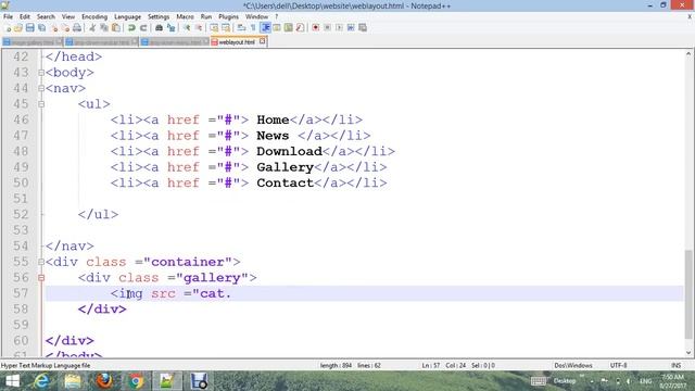 Website layout with image gallery using HTML and CSS смотреть онлайн