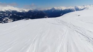 Архыз, северный склон: полный спуск через верхнее озеро