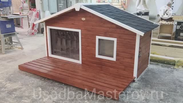 теплая будка для большой собаки. зимняя Конура для овчарки, Алабая, кане корсо смотреть онлайн