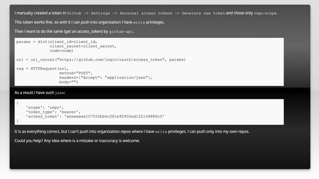 Get a token by Github API смотреть онлайн