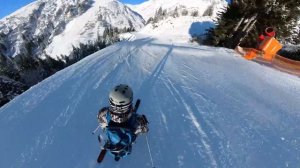 Skiing in Austria , St. Anton ski resort 2023 | Slopes 44,26 and 50 , insta360 video