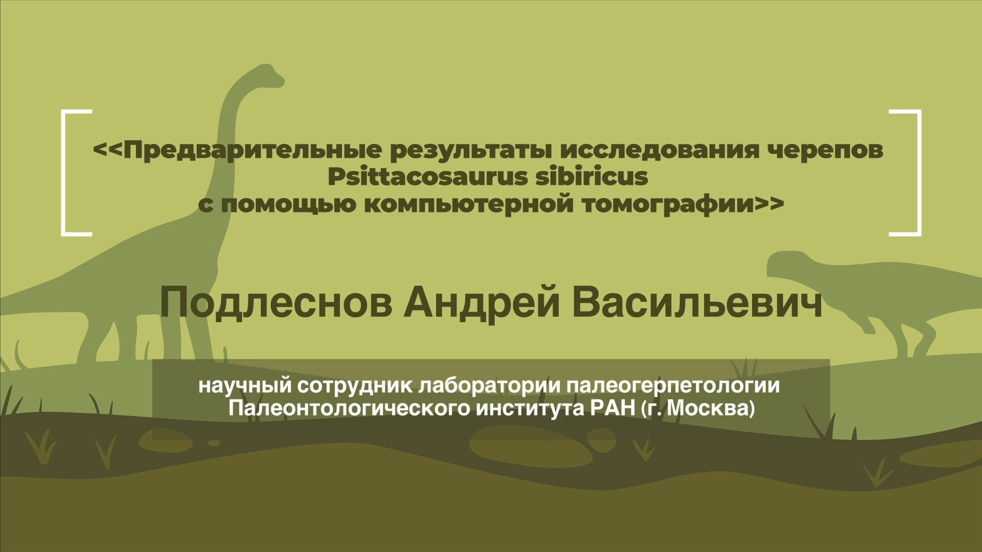 Динотерра 2023. Международный симпозиум. Подлеснов Андрей Васильевич