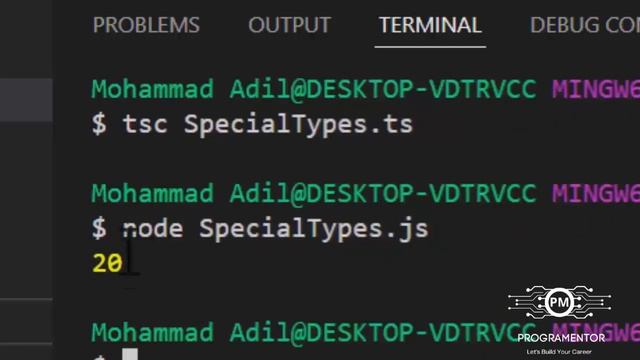 13 | Special Types In TypeScript | Never | Undefined | Any | Unknown | Null | TS (Hindi/Urdu)