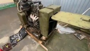 Работа военного генератора электростанции АБ 8 Т230М, Одесса