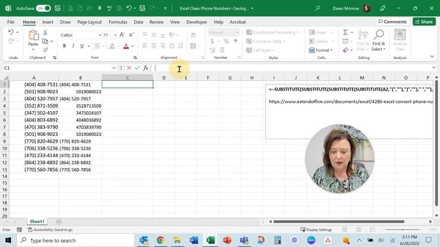 Microsoft Excel | Clean Phone Numbers | Clean SSNs | Remove Dashes | Convert to Digits