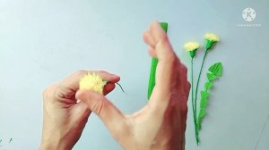 How To Make Dandelion Paper Flowers | Crepe Paper Flowers | Art and Craft