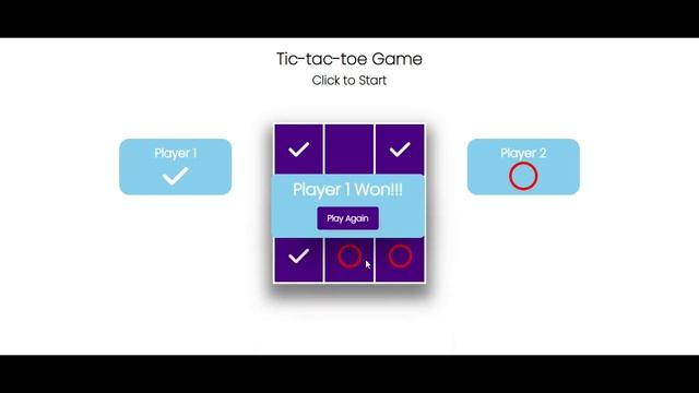 Tic Tac Toe Using only HTML, CSS & JavaScript | Build Tic Tac Toe With JavaScript | Tic Tac Toe gam