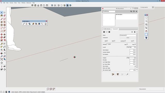 Пунктирная линия в SketchUp и Profile Builder 2 смотреть онлайн