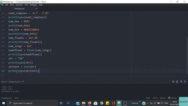 Python| Datatypes|integer,float,complex,bool,str| Part-1[Python Beginners Tutorial]