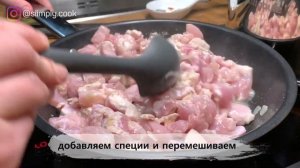 Рецепт. Паста с курицей в сливочном соусе