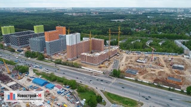 ЖК «Мещерский лес» от девелопера ГК «ПИК» (аэросъемка: 13.05.2017)