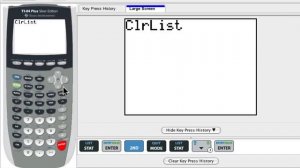 Clear a List on a graphing calculator TI84