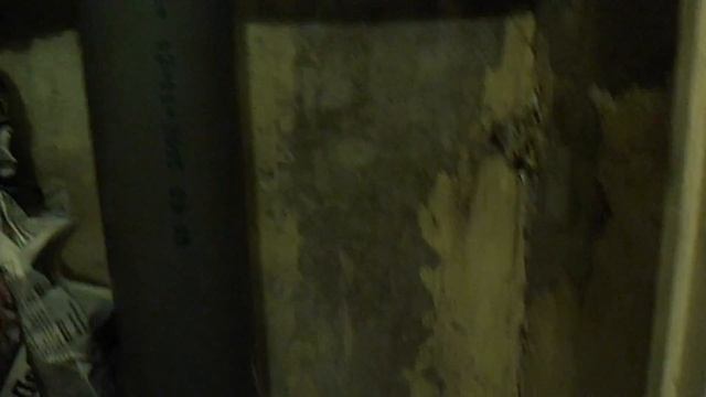 Удаление масляной краски в сантехническом шкафу туалета.
