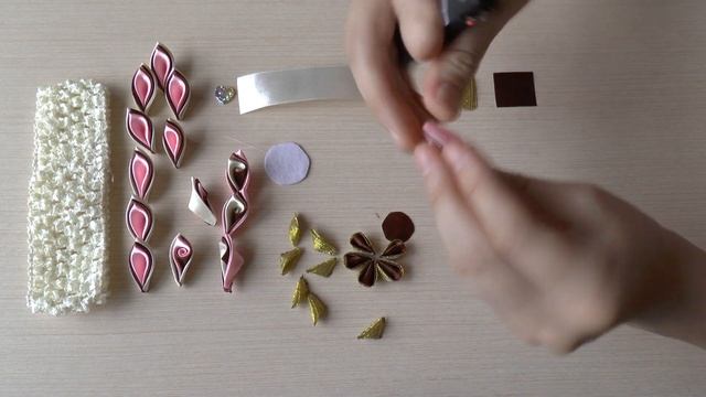 Повязка на голову Мастер класс канзаши видео DIY Headband Kanzashi Handmade Ribbons Haarschmuck