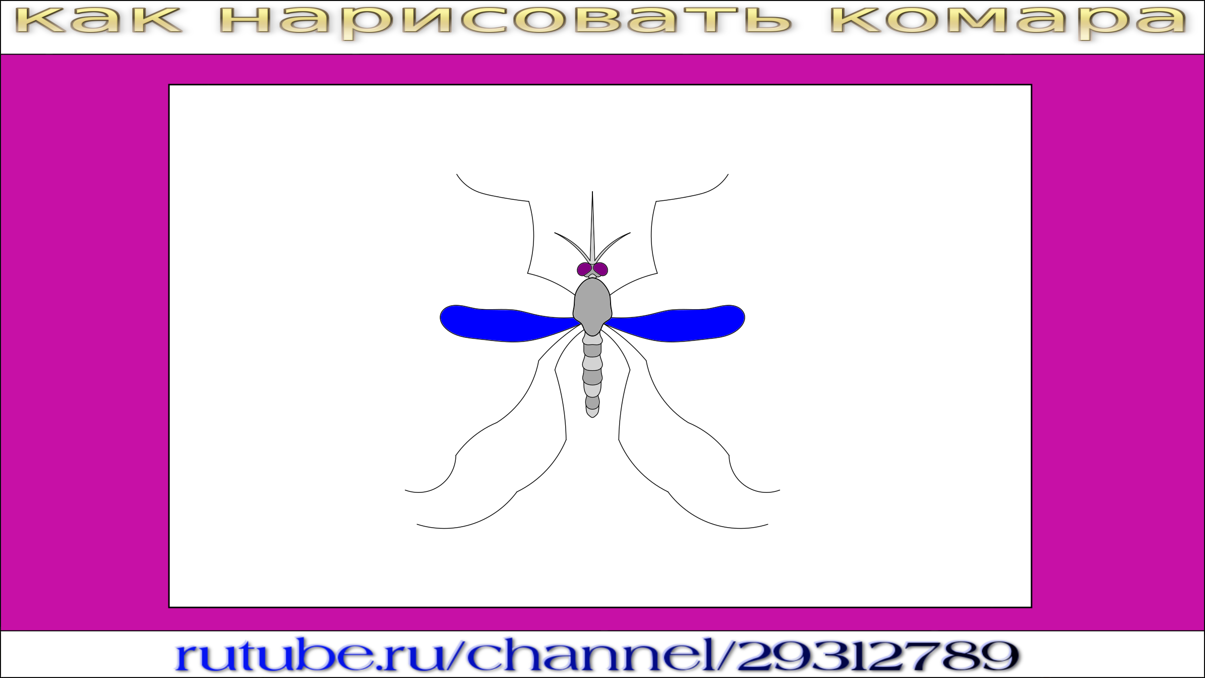 Как нарисовать комарова