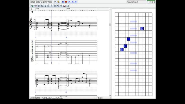 tableditにてアレンジ　コヤブボードTAB譜 смотреть онлайн