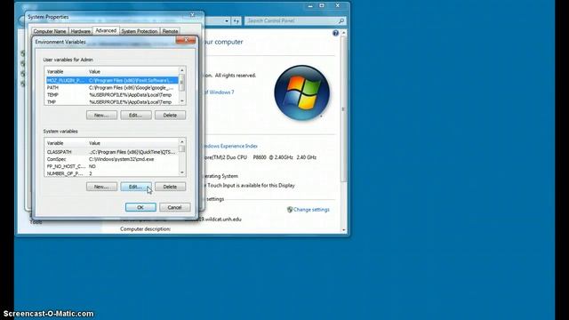 Setting the PATH variable on Windows 7 смотреть онлайн